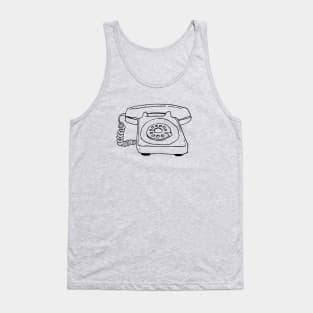 Sketchy Old Retro Rotary Phone Tank Top